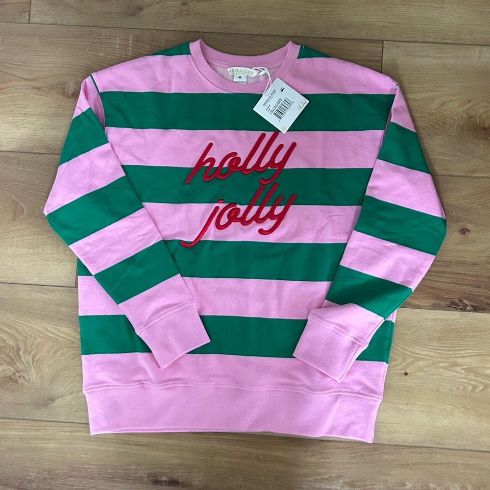 NWT Shiraleah Pink and Green Holly Jolly Top